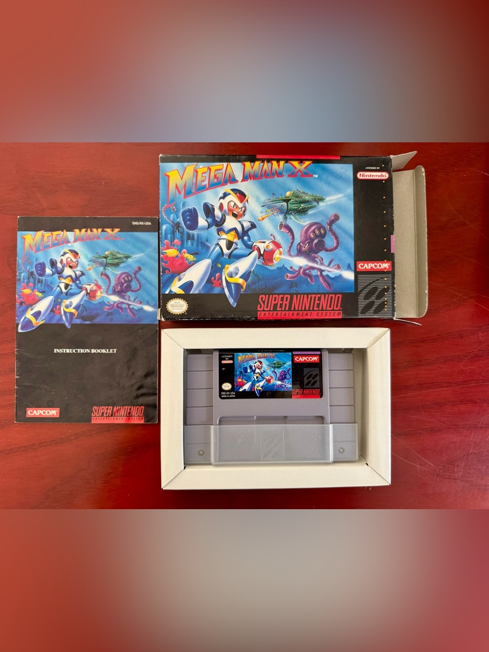 original early-release of Mega Man X (Super Nintendo) CIB